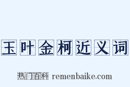玉叶金柯近义词是什么意思的图片
